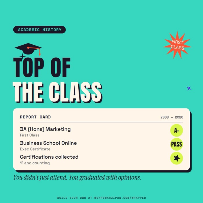 Academic history card, v1