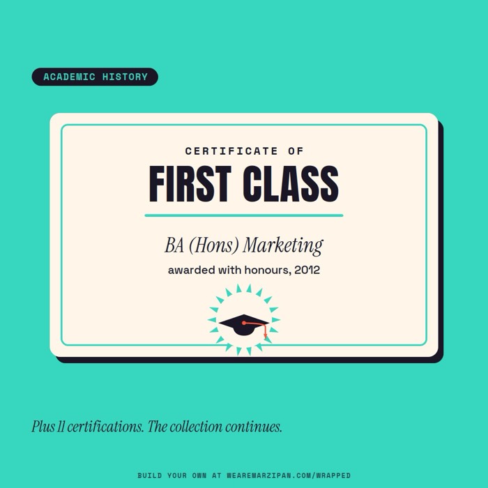 Academic history card, v2